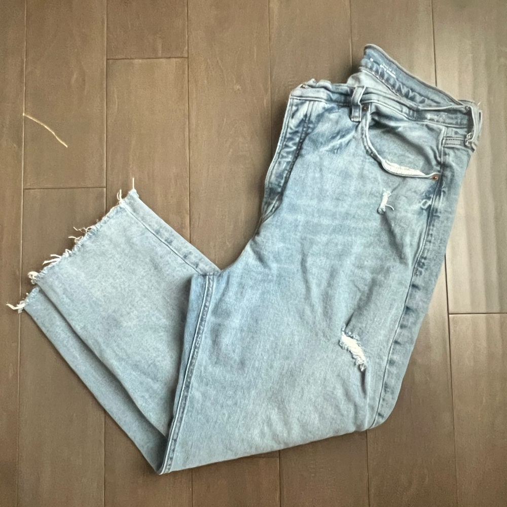 Old Navy Sky-hi Straight Light Blue Jeans